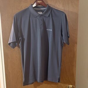 Columbia Omni-Shade Sun Protection Sports Polo Shirt Gray Large